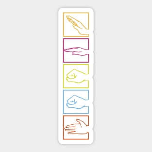 Close encounters of the third kind hand signs Sticker